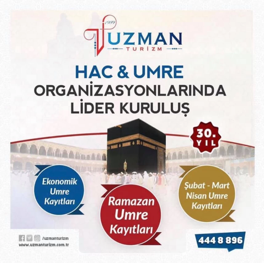 1300 DOLAR'DAN BAŞLAYAN KAMPANYALI 38 GÜNLÜK RAMAZAN UMRESİ PROGRAMI	