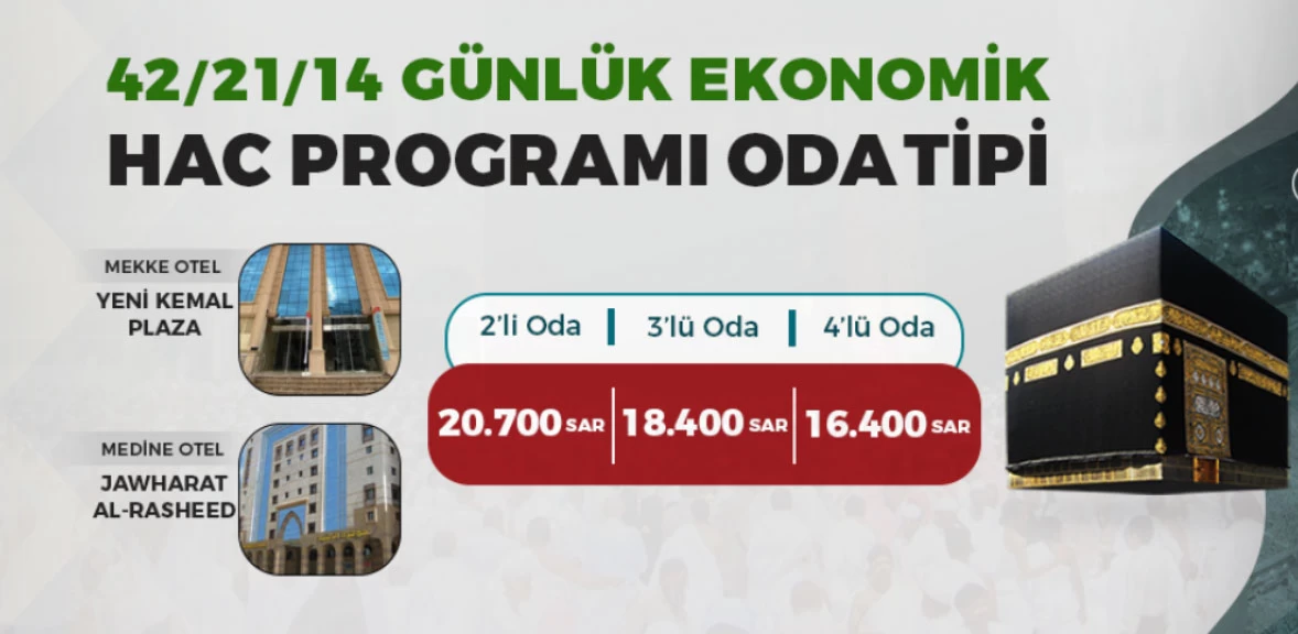 Oda Tipi Ekomomik Hac Turları