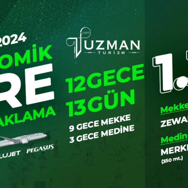 1350 DOLAR'DAN BAŞLAYAN KAMPANYALI EKONOMİK UMRE PROGRAMLARI