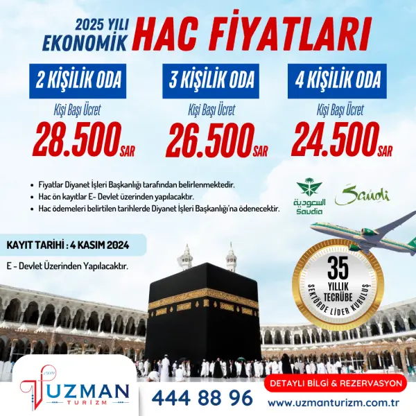 Hac Fiyatları ve Hac Kayıtları  2025